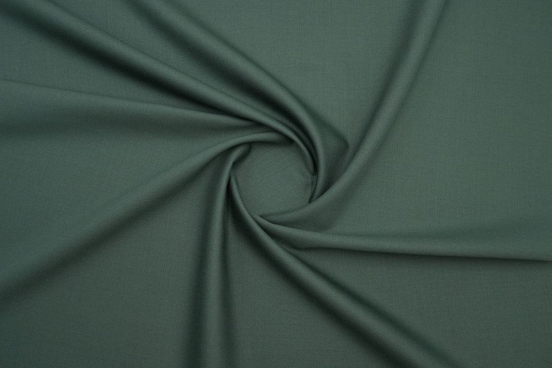 Green Solid/Plain Merino Wool Suit