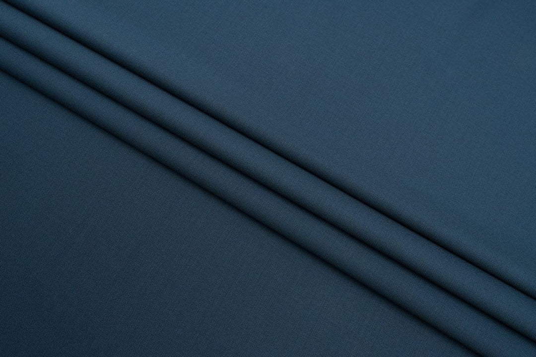 Teal Blue Solid/Plain Merino Wool Pant