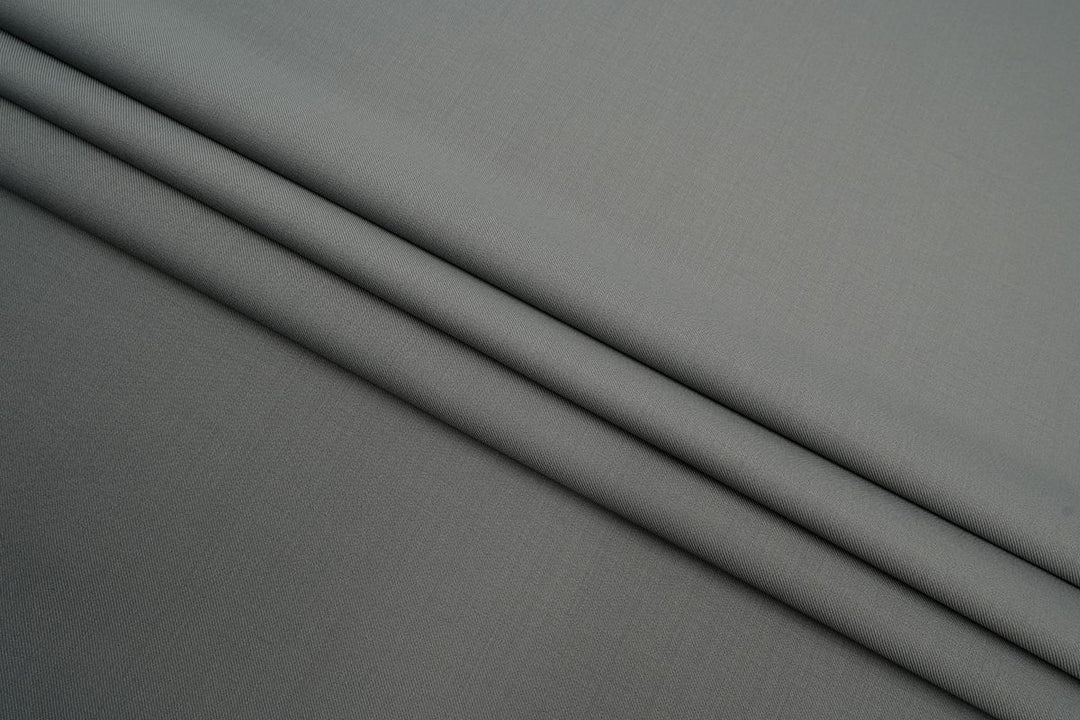 Grey Solid/Plain Merino Wool Jacket