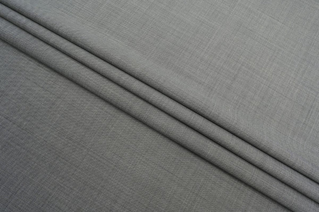 Grey Sharkskin Merino Wool Suit