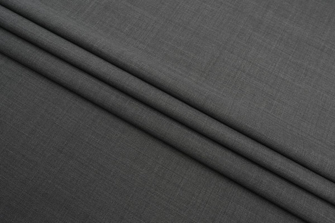 Charcoal Sharkskin Merino Wool Pant