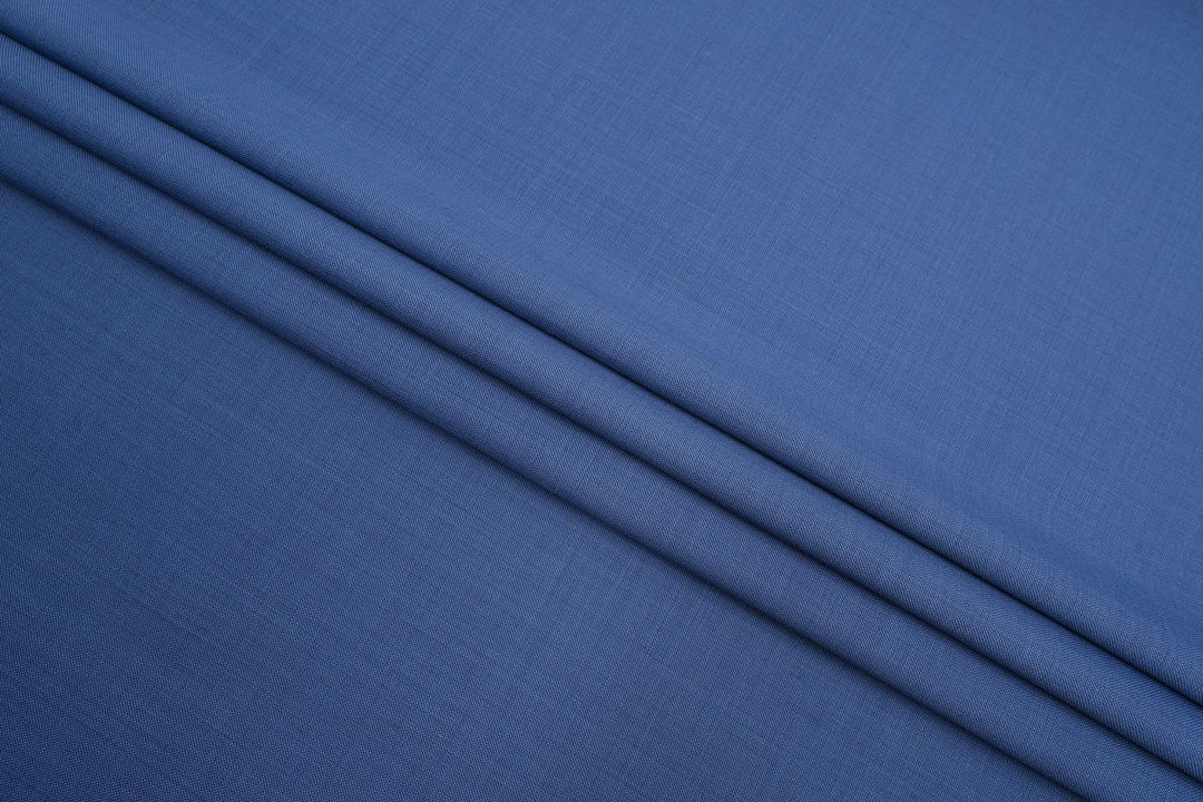 Light Blue Sharkskin Merino Wool Jacket