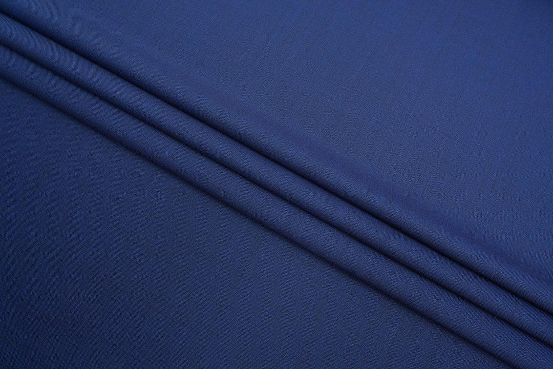 Royal Blue Sharkskin Merino Wool Suit