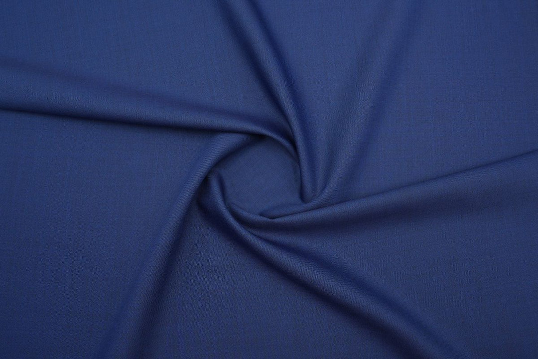 Royal Blue Sharkskin Merino Wool Jacket