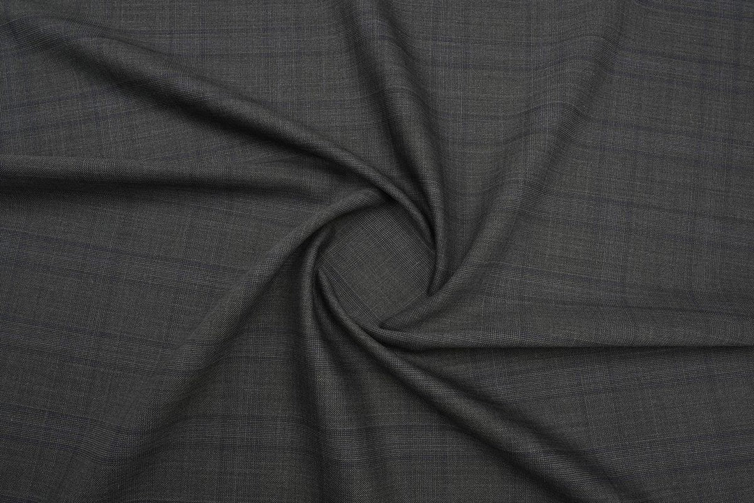 Dark Grey Glen Checks Merino Wool Suit
