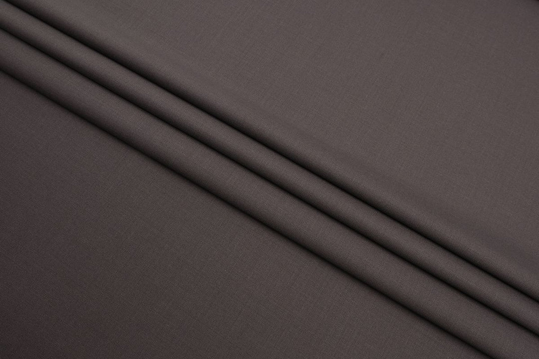 Coffee Brown Solid/Plain Merino Wool Suit