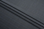 Dark Grey Checks Merino Wool Suit