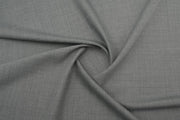Grey Solid/Plain Merino Wool Suit