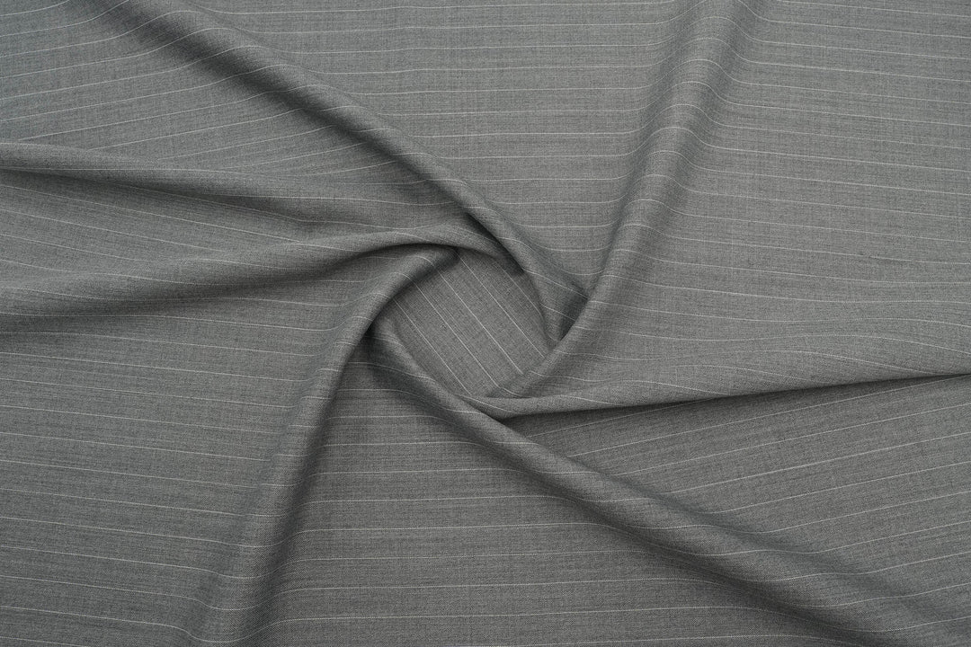 Grey Stripe Merino Wool Suit