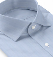 Blue Herringbone Micropattern Leonardo Shirt