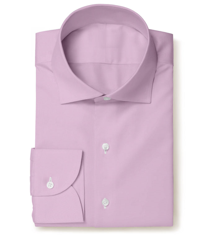 Purple Twill Micropattern Leonardo Shirt