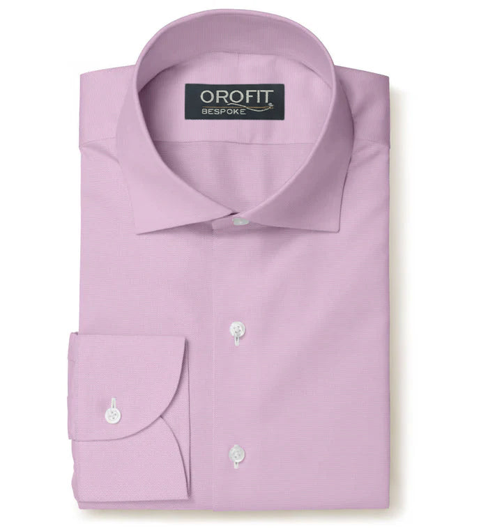 Purple Twill Micropattern Leonardo Shirt