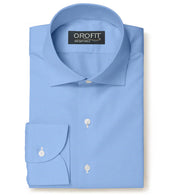 Blue Twill Micropattern Leonardo Shirt