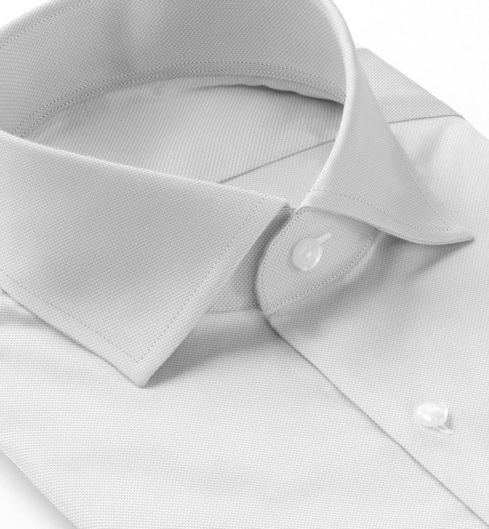 White Oxford Micropattern Leonardo Shirt