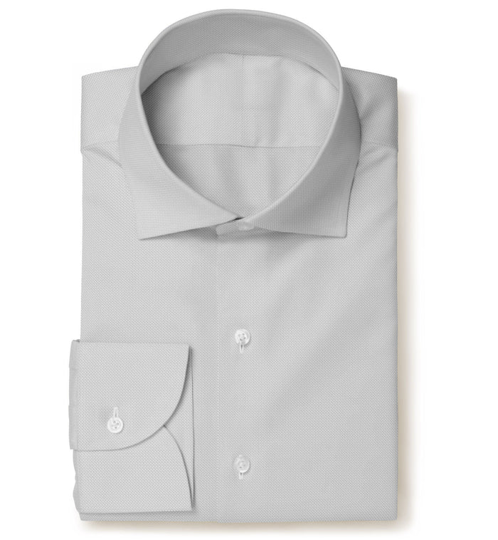White Oxford Micropattern Leonardo Shirt