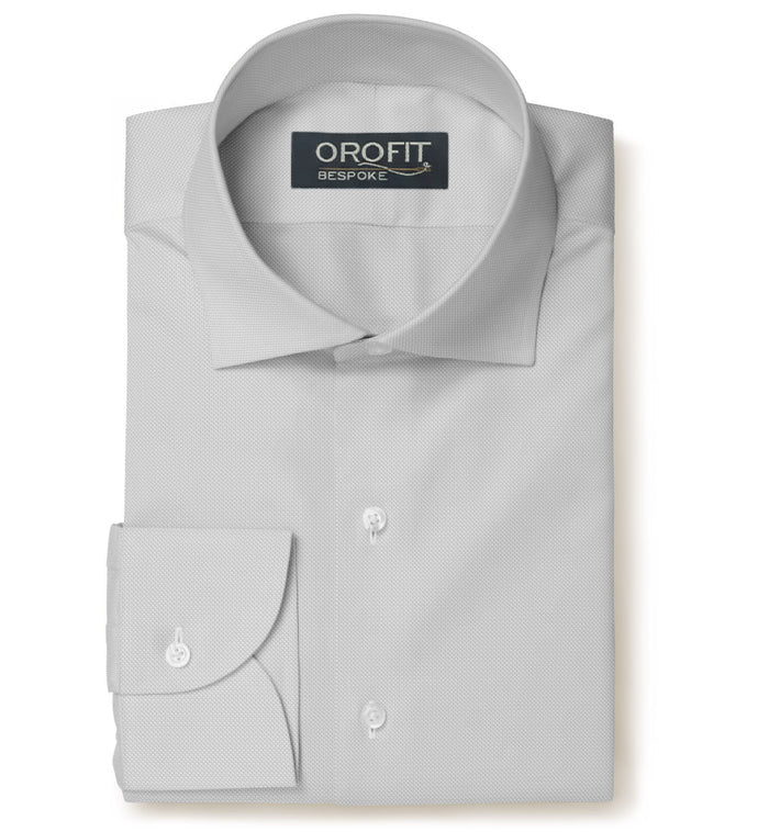 White Oxford Micropattern Leonardo Shirt