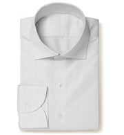 White Herringbone Micropattern Leonardo Shirt