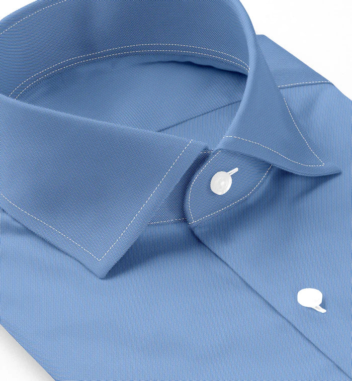 Blue Oxford Micropattern Leonardo Shirt