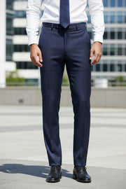 Navy Blue Stripe Merino Wool Suit