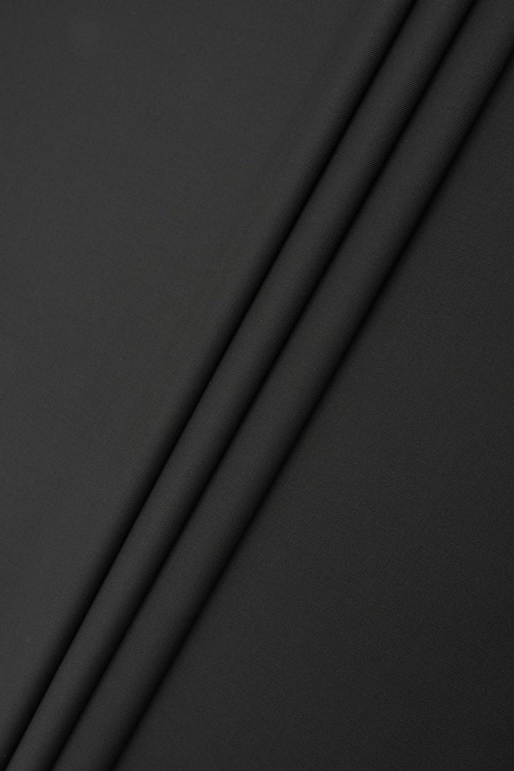 Black Solid/Plain Merino Wool Pant